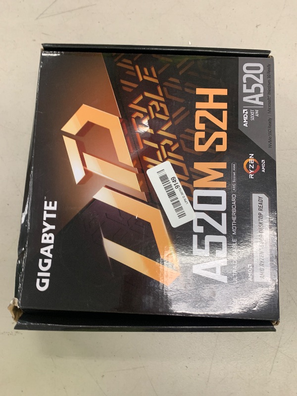 Photo 1 of Gigabyte A520M S2H (AMD Ryzen AM4/MicroATX/4+3 Phases Digital PWM/Gigabyte Gaming GbE LAN/NVMe PCIe 3.0 x4 M.2/3 Display Interfaces/Q-Flash Plus/RGB Fusion 2.0/Motherboard)