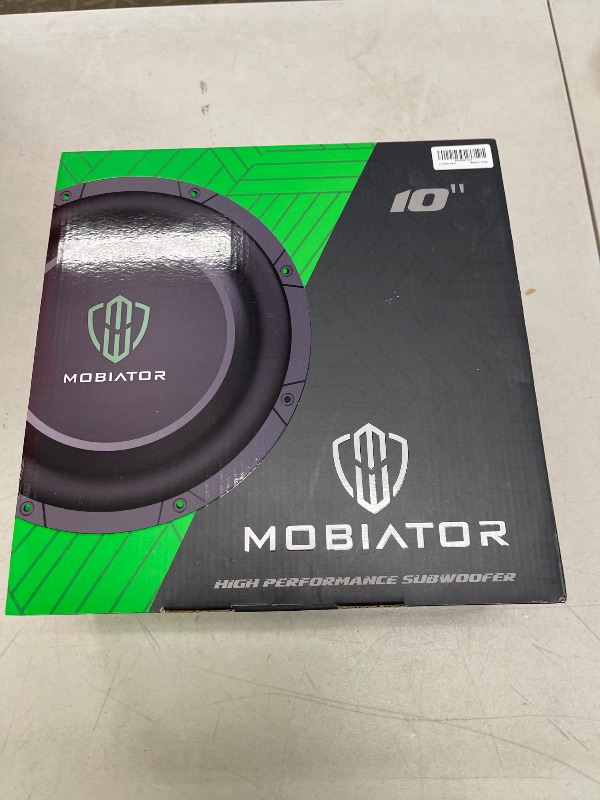 Photo 1 of mobiator DS-10 D4 Shallow Mount Car Subwoofer 10'' 1200W Max Power Dual 4 Ohm High Performance Subwoofer, Black, MB-DS104 (10'' Dual 4 Ohm)