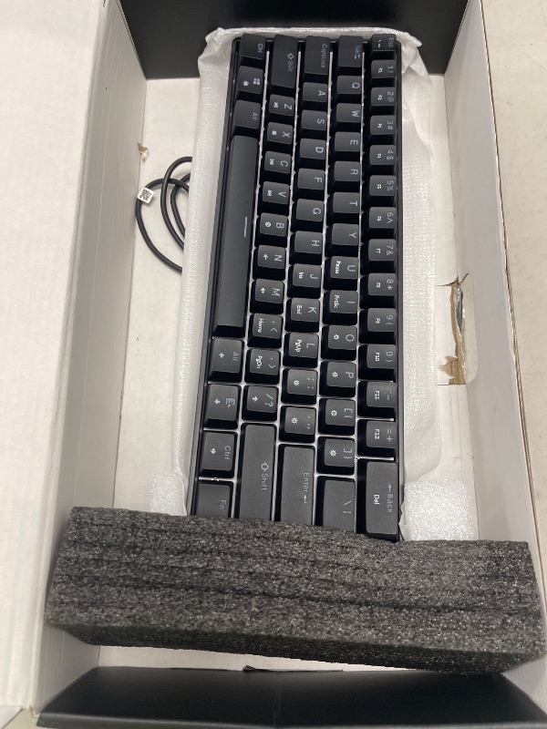 Photo 1 of Geeky GK65 SE 65% | Mechanical Gaming Keyboard | 68 Keys Multi Color RGB LED Backlit for PC/Mac Gamer | ANSI US American Layout (Black, Mechanical Blue)

