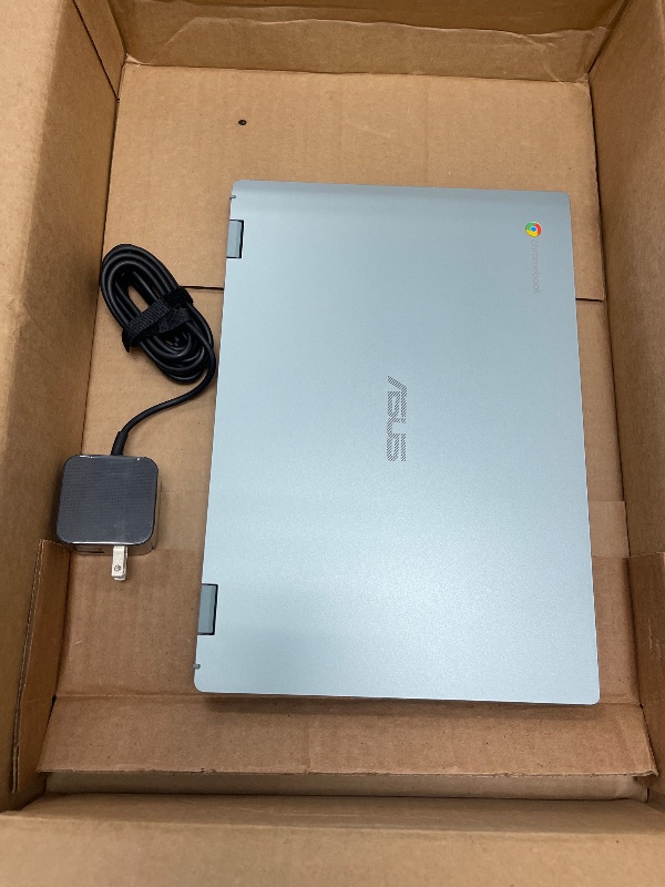 Photo 1 of LOCKED // ASUS Chromebook Flip 14" FHD Touch Laptop, MediaTek Kompanio 520, 4GB RAM, 64GB eMMC, MediaTek Integrated Graphics, 720p HD Webcam, Chrome OS, WiFi 6, Gray Green(Renewed)