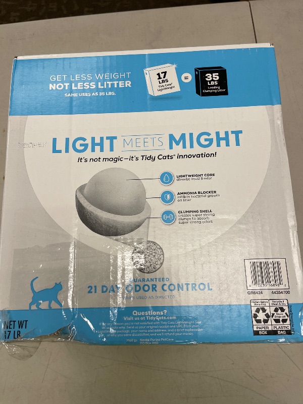Photo 1 of Purina Tidy Cats LightWeight With Glade Clear Springs Multi-Cat, Clumping, Low Dust, Scented Cat litter - 17 lb. Box