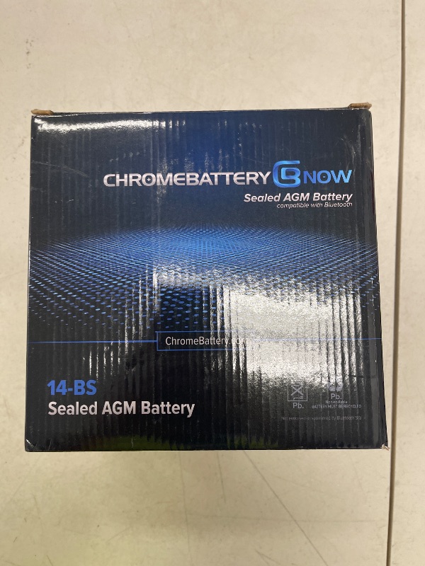 Photo 1 of CHROMEBATTERY NOW 14-BS Maintenance-Free 12V 15Ah Battery Replacement for ATV, Motorcycle, Jet Skis, Scooter, UTV, and More - Nut and Bolt (T3) Terminal