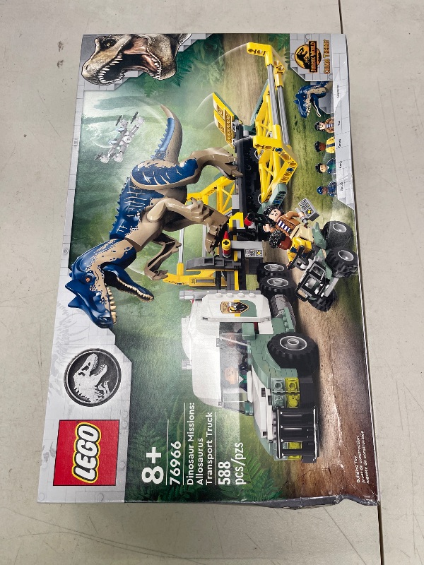 Photo 1 of LEGO Jurassic World Dinosaur Missions: Allosaurus Transport Truck Toy, Fun Gift Idea for Kids with Kenji, Darius and Yaz Minifigures, Jurassic World Dinosaur Toy for Boys and Girls Ages 8 and Up 76966