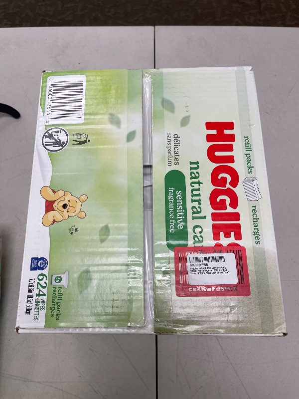 Photo 1 of Huggies Natural Care Sensitive Baby Wipes, Hypoallergenic, 99% Purified Water, 3 Refill Packs (624 Wipes Total)