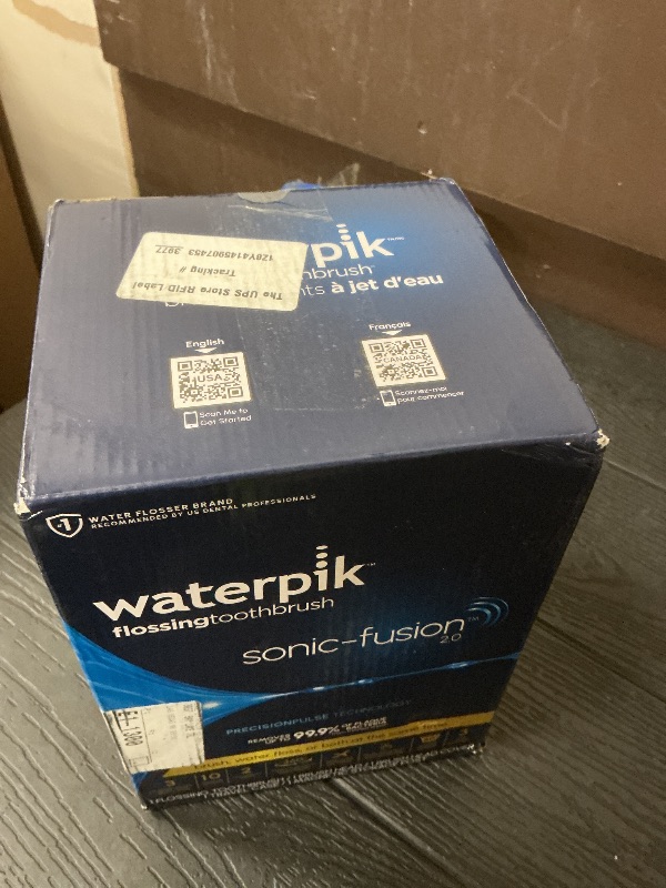 Photo 1 of Waterpik Sonic-Fusion 2.0 Professional Flossing Electric Toothbrush with Water Flosser Combo In One, White SF-04, Packaging May Vary