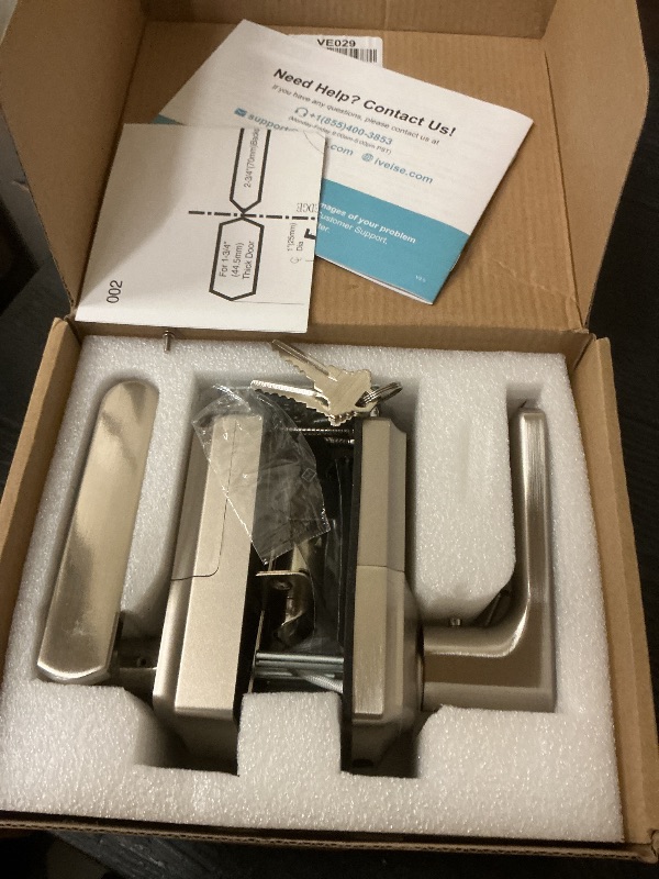 Photo 1 of Veise VE029 WiFi Smart Lever Lock, Fingerprint Keyless Entry Door Lock with Handle, Built-in WiFi, Remote App Control, Electronic Digital Knob for Front Door and Bedroom, IP65 Waterproof, Satin Nickel