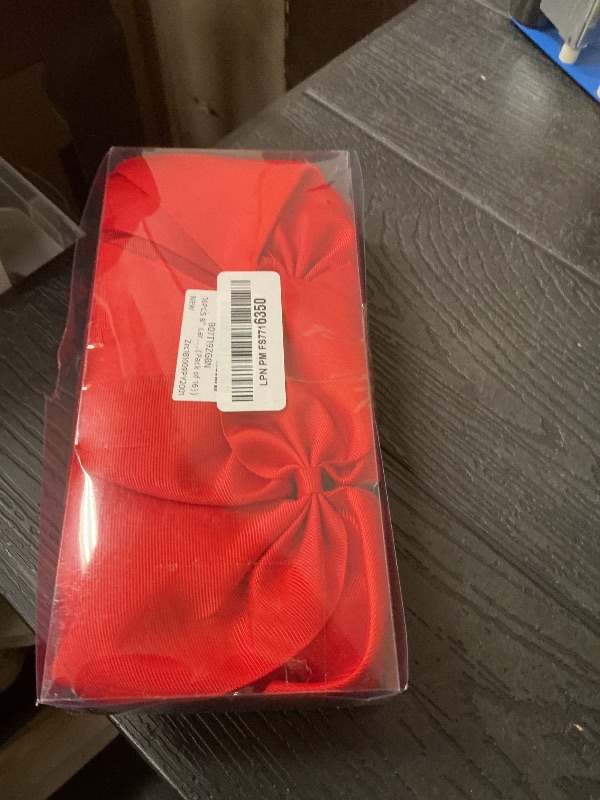 Photo 1 of 16PCS 8" Large Cheer Hair Bows Ponytail Holder Elastic Band Handmade for Cheerleading Teen Girls College Sports (Red, 1 Count (Pack of 16))