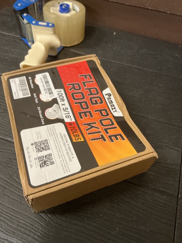 Photo 1 of [Upgraded] 5/16” 100Ft Flagpole Rope Kit with 4 Pcs 3.3” Swivel Snap Hook - High Weight Bearing Anti-Tearing Utility Rope with Durable ZinC Alloy Swivel Hooks - Flag Pole Accessories Replacement Kit