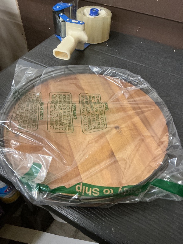 Photo 1 of Acacia Wood 13" Lazy Susan Turntable Organizer for Table Top, Farmhouse Round Wooden Lazy Susan for Cabinet Kitchen Centerpieces Coffee Table, for Condiments Spices, Bathroom Vanity Tray Decor