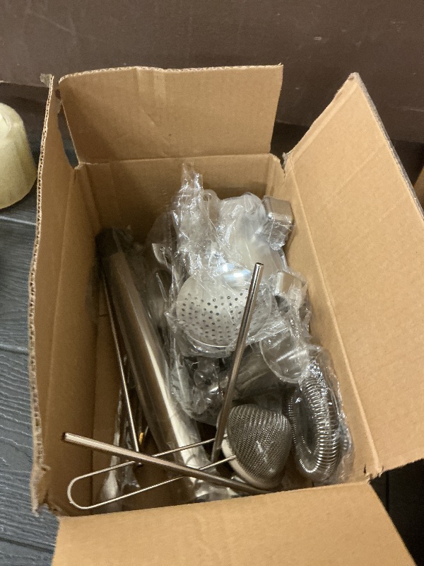 Photo 1 of 31Pcs Travel Bartender Kit–Bartending Kit with Bar Tools Bartender Accessories,Canvas Tool Bag–Professional Stainless Steel Bar Tools Set,Bar Set Cocktail Shaker Set for Home Cocktail Making,Camping