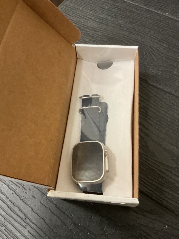 Photo 1 of Apple Watch Ultra 2 [GPS + Cellular, 49mm] - Titanium Case with Blue Ocean Band, One Size (Renewed)