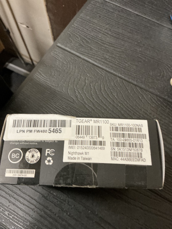 Photo 1 of NETGEAR Nighthawk M1 4G LTE WiFi Mobile Hotspot (MR1100-100NAS) – Up to 1Gbps Speed, Works Best with AT&T and T-Mobile, Connects Up to 20 Devices, Secure Wireless Network Anywhere