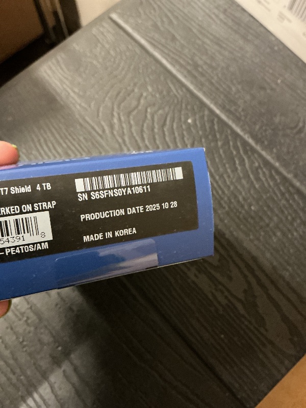 Photo 1 of Samsung T7 Shield 4TB Portable SSD - 1050MB/s, Rugged, Water & Dust Resistant, for Content Creators - Black