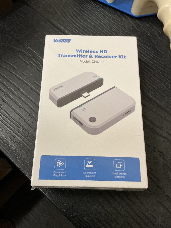 Photo 1 of 2026 Upgraded Type-C Wireless HDMI Transmitter & Receiver Kit 328FT/100M, 4K Input to 1080P@60Hz Output, Plug&Play, 5.8G+2.4G Video Audio from Phone/Tablet/Laptop/PC to Monitor/Projector/TV Box