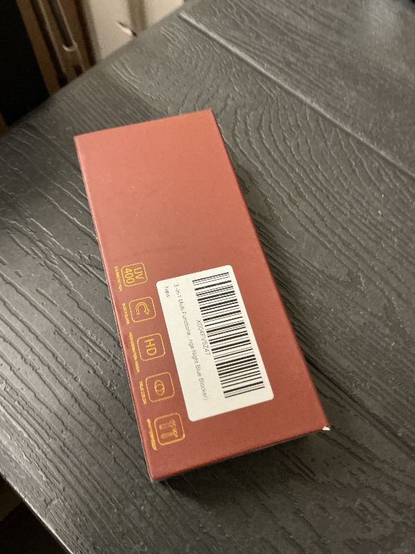 Photo 1 of SEE NOTES AND PICTURES ,,,,,,,,,Fa.Beau.Lux Premium Clear Round Blue Light Blocking Glasses with Wood Temple, Clip-On Compatible Frame, Unisex Design (Gold Amber Orange Night Blue Blocker)