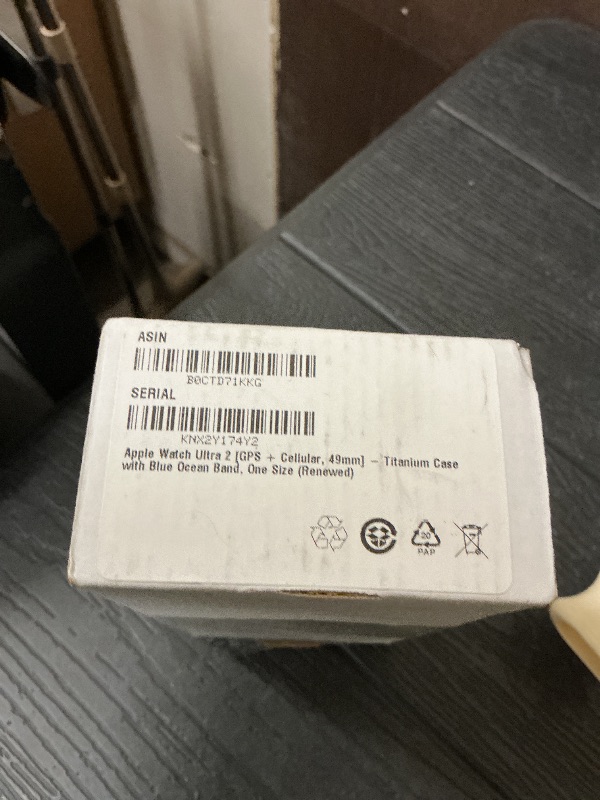 Photo 1 of Apple Watch Ultra 2 [GPS + Cellular, 49mm] - Titanium Case with Blue Ocean Band, One Size (Renewed)