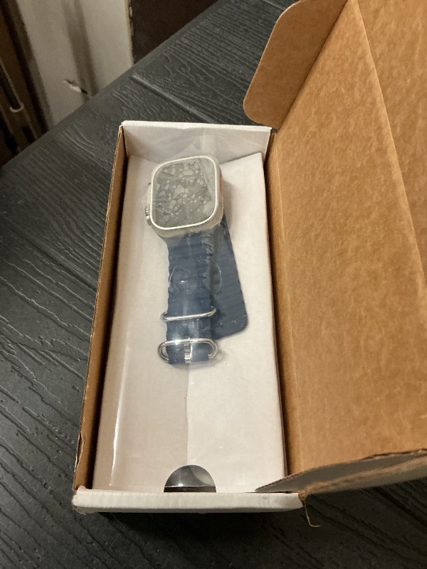 Photo 1 of Apple Watch Ultra 2 [GPS + Cellular, 49mm] - Titanium Case with Blue Ocean Band, One Size (Renewed)