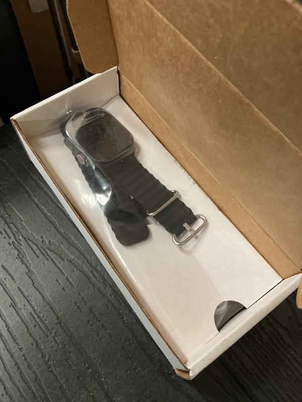 Photo 1 of Apple Watch Ultra 2 (GPS + Cellular, 49MM) - Black Titanium Case with Black Ocean Band (Renewed)