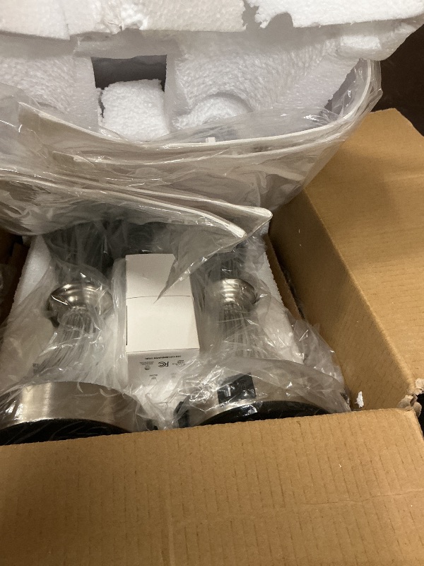 Photo 1 of Rinweey Crystal Glass Table Lamp Set of 2 With USB C+A Ports & AC Outlet - White Clear Modern Bedroom Lamps for Night Stands, Living Room - Silver Nightstand Lamps With LED Bulbs Included