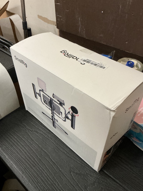 Photo 1 of SmallRig All-in-One Universal Quick Release Phone Video Rig Kit Pro, Phone Stabilizer Rig Kit with LED Light Microphone QR Tripod Dual Handles Power Bank Holder, for Creator & Live Streaming - 4704