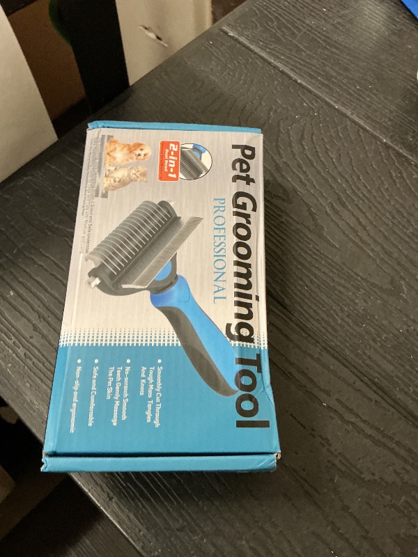 Photo 1 of [ 2 in 1 design ] Undercoat Rake and Deshedding Tool for Dogs and Cats - Dematting Comb for Long Hair Pets, Grooming Brush to Clear Mats, Tangles and Reduce Shedding by 95%