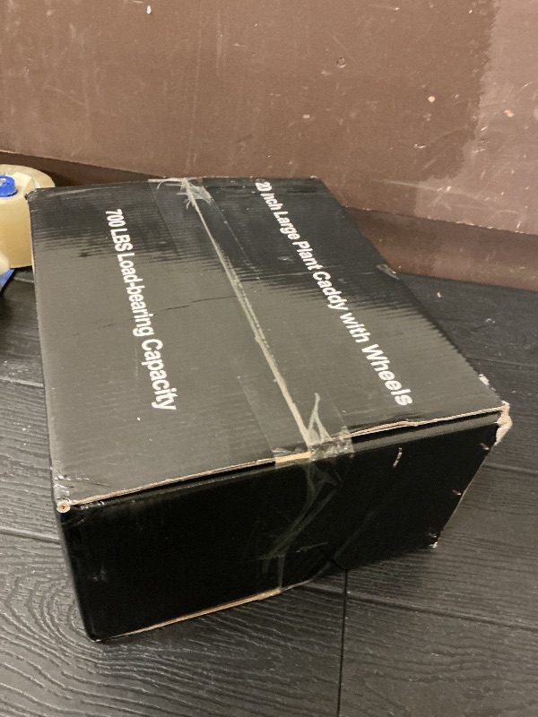 Photo 1 of 20 Inch Heavy Duty Plant Caddy with 360°Lockable Wheels,600 Lbs Capacity,Outdoor Indoor Rolling Plant Stand with Casters,Black Large Plant Dolly Potted Planter Cart for Big Flower Pots Plant Pots