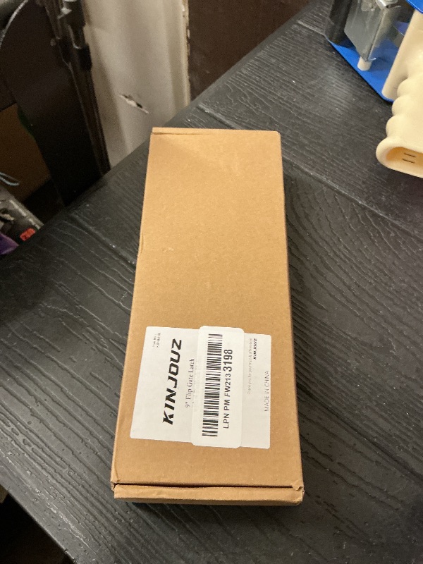 Photo 1 of KINJOUZ 9" Flip Gate Latch Lock with 4 Padlock Holes, 4mm Extra Heavy Duty Carbon Steel Adjustable Door Latch for Sliding/Swing Gates, Outdoor Wooden Fence, Barn, Shed, Garage, Yard, Double Gate