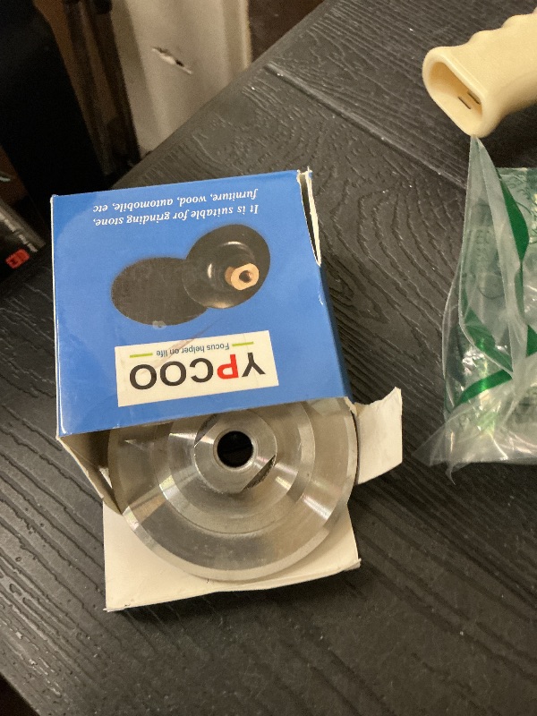 Photo 1 of 2pcs 4 Inch Aluminium Backer Pad with 5/8”-11 Thread Hook and Loop Backing Pad for Polishing