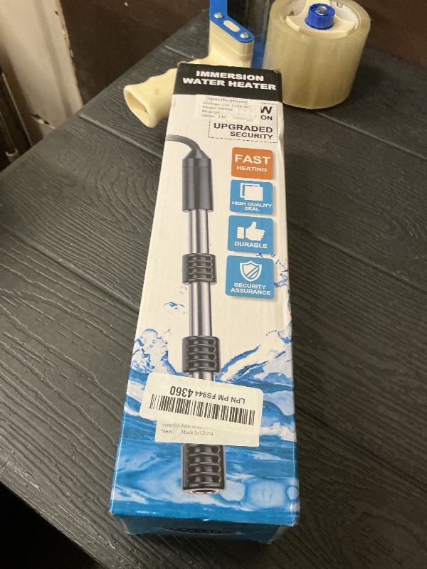 Photo 1 of 2000W Immersion Water Heater with Thermostat and Timer & 304 Stainless Steel Cover - Portable Electric Bathtub Heater for Camping, Buckets, and Above Ground Pools, Rapid Heating with Auto Shut-Off UL