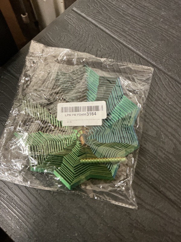 Photo 1 of 3D Printed Expanded Sensory Fidget Star, Sensory Fidget Star with Handle, Colorful Whirling Spiral Design, Fractal Fidget Hexagon for Office desks as a Stress-Relief Gifts (Green)