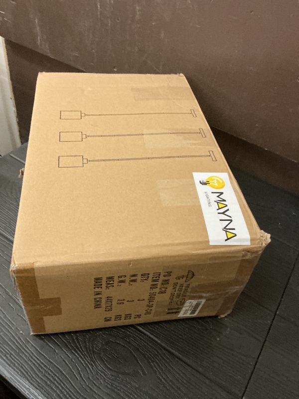 Photo 1 of MAYNA 3-Pack Brushed Brass Dining Room Light Fixtures, Modern Gold Pendant Lighting Over Island, Adjustable Rods Glass Chandelier for Kitchen Table (Bulbs Included)