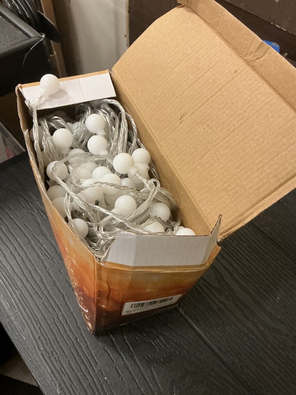 Photo 1 of 100ft Globe String Lights Indoor Outdoor Waterproof, 200 LED Christmas fairy Lights Plug in with Remote, Connectable Hanging Lights for Bedroom Classroom Camping Patio Wedding Garden Decor, Warm White