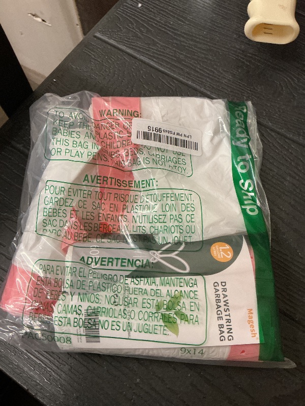 Photo 1 of 1.2 Gallon Small Trash Bags Drawstring - White Mini Garbage Bags (Fit 1-1.3 Gallon) 5 Liter 60 Count Unscented Strong Plastic Tiny Little Waste Basket Liners for Kitchen Car Office Magesh