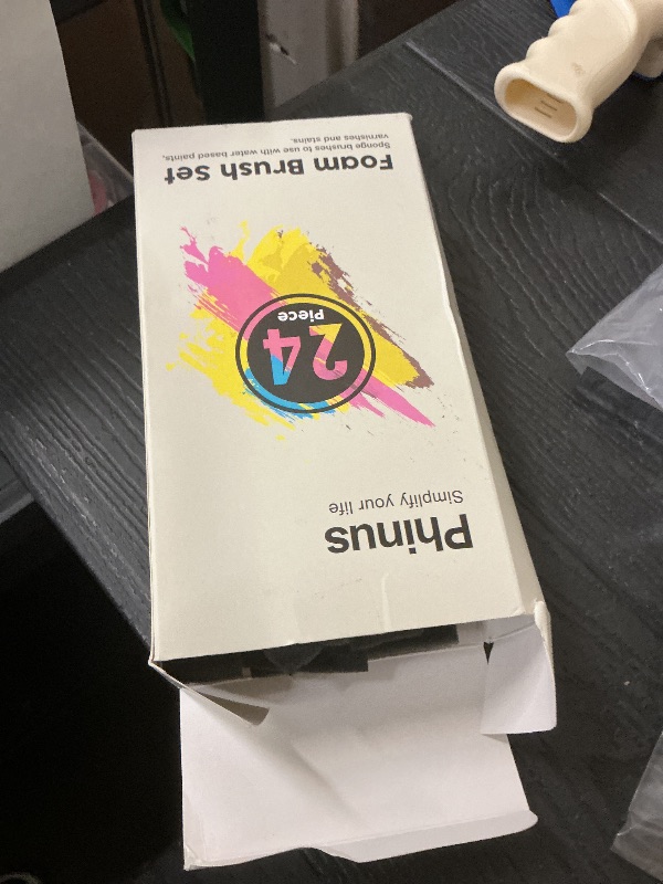 Photo 1 of 24 Pcs Foam Paint Brushes, Wood Handle Sponge Brushes for Painting, Staining, Varnishes, and DIY Craft Projects (1'', 2'' and 3'')