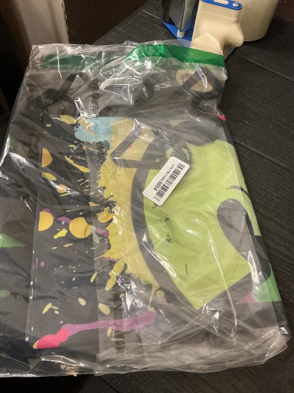 Photo 1 of 13th Birthday Outdoor Yard Banner, Graffiti Style Colorful Paint Splash Happy Birthday Fabric Direction Banner, Teen Birthday Party Lawn Fence Sign 9.8 × 1.6 ft HTDZZI