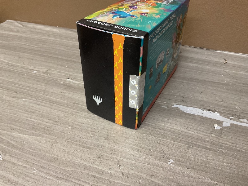 Photo 1 of Magic: The Gathering - Final Fantasy Chocobo Bundle (1 Chocobo Booster, 10 Play Boosters, 1 Alt-Art Promo Card, 1 Scene Card, 32 Basic Lands, 1 Click Wheel, and More)