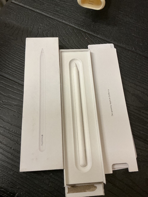 Photo 1 of Apple Pencil Pro: Latest Model - Device Compatibility Check Required - Pixel-Perfect Precision, Tilt and Pressure Sensitivity, Perfect for Note-Taking, Drawing, and Art. Charges and Pairs Magnetically