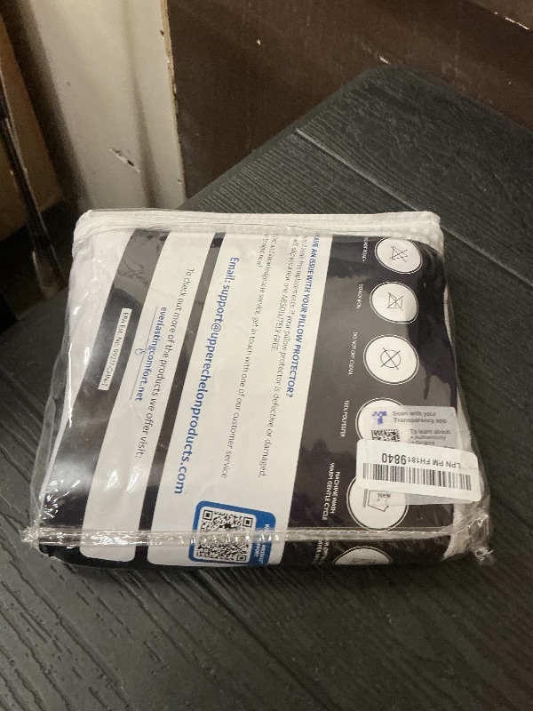 Photo 1 of 100% Stain Resistant & Waterproof Standard Size Pillow Protectors with Zipper Set of 2 - Bed Bug & Dust Mite Proof White Pillowcases - Breathable, Comfortable Covers for Pillows, 21 x 27 Inches