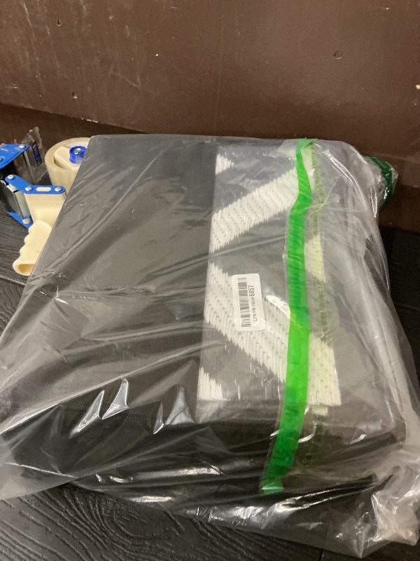 Photo 1 of DiiKoo Outdoor Rug Mat for Patio, 6x9ft Waterproof Reversible Plastic Straw Rugs, Camping Carpet Area Mats for RV, Porch, Deck, Backyard, Balcony, Camper, Trailer, Black & White