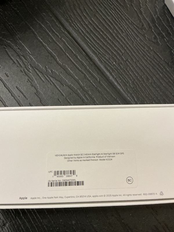 Photo 1 of Apple Watch SE 3 [GPS 40mm] Smartwatch with Starlight Aluminum Case with Starlight Sport Band - S/M. Fitness and Sleep Trackers, Heart Rate Monitor, Always-On Display, Water Resistant