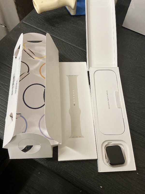 Photo 1 of Apple Watch SE 3 [GPS 40mm] Smartwatch with Starlight Aluminum Case with Starlight Sport Band - S/M. Fitness and Sleep Trackers, Heart Rate Monitor, Always-On Display, Water Resistant