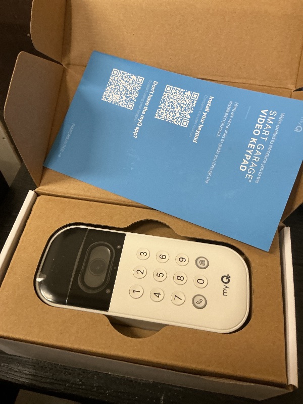 Photo 1 of **SELLING FOR PARTS---CHECK CLARK NOTES---***myQ Smart Garage Door Video Keypad with Wide-Angle Camera,Customizable PIN Codes,and Smartphone Control–Take Charge of Your Garage Access Works with Chamberlain, LiftMaster and Craftsman openers,White