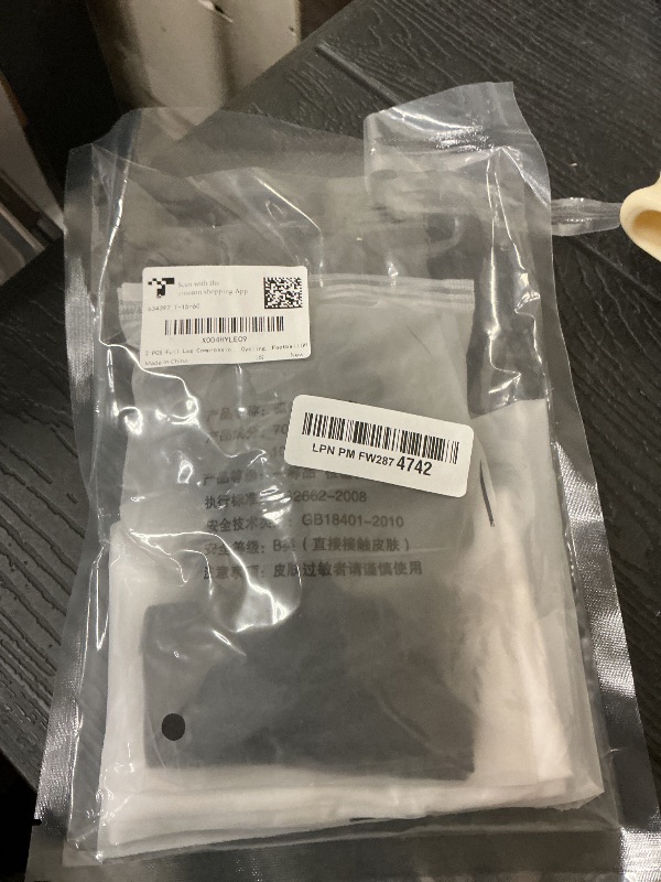 Photo 1 of 2 PCS Full Leg Compression Sleeve, Leg Sleeves Compression Long Knee Sleeve, Compression Leg Sleeves Basketball, Leg Compression Sleeves for Men Women Running, Cycling, Football(White Black)