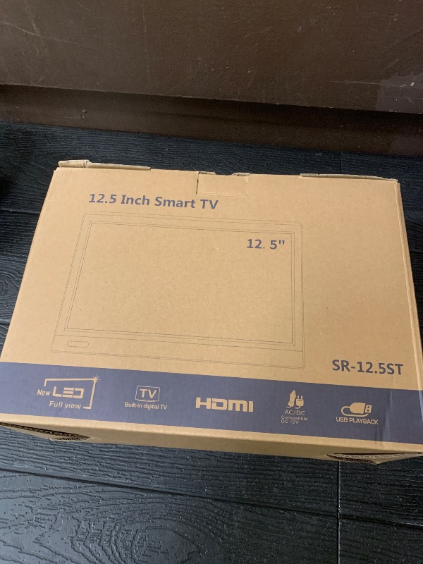 Photo 1 of 12.5 Inch Small Smart TV Full HD 1080P,Compact Flat Screen Smart TV with Built-in APP,Digital ATSC Tuner,USB/VGA/HDMI Inputs,12V Car Charger Small Smart tv for Kitchen,Bedroom,Camper (smart TV)