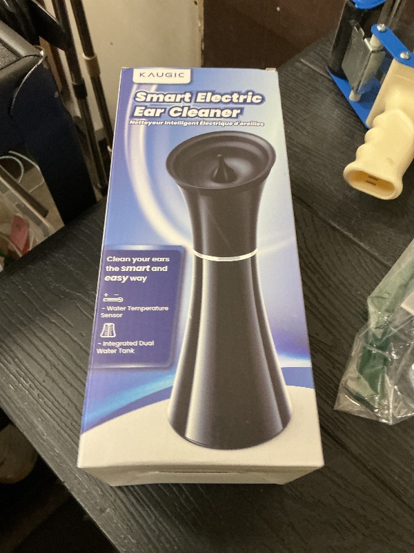 Photo 1 of KAUGIC Upgraded Ear Wax Removal with One-Piece Waste Tank, Safe Ear Cleaner with Water Temperature Sensor, Effective Ear Irrigation Kit, IPX7, Semi-Transparent