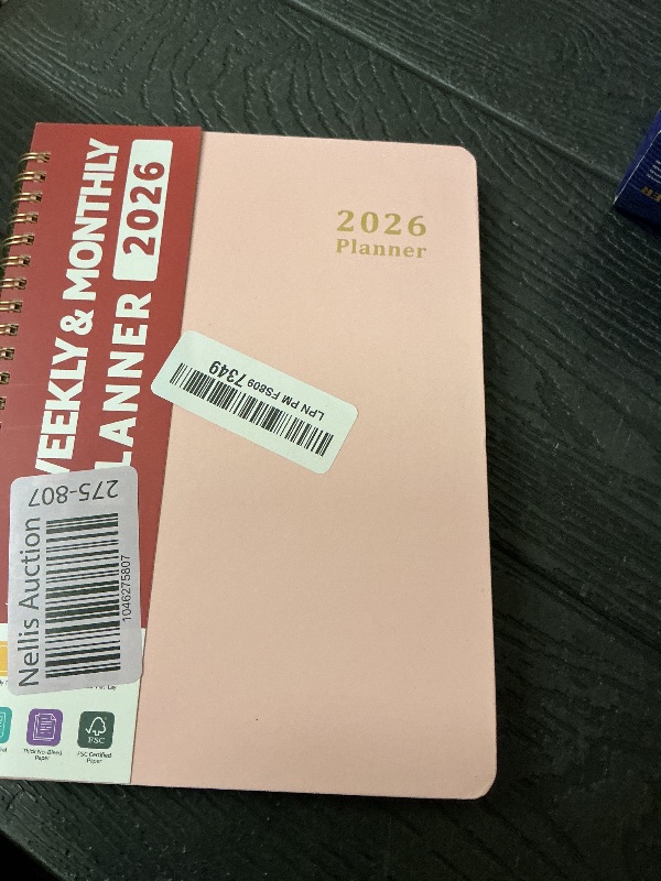 Photo 1 of 2026 Planner, Weekly and Monthly Calendar Agenda Book, Jan 2026 - Dec 2026, Hardcover Planning Academic Planner for Office School Supplies and Desk Accessories - A5 (6.3'' x 8.5'')