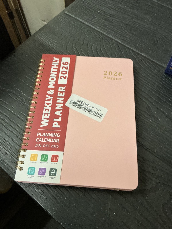 Photo 1 of 2026 Planner, Weekly and Monthly Calendar Agenda Book, Jan 2026 - Dec 2026, Hardcover Planning Academic Planner for Office School Supplies and Desk Accessories - A5 (6.3'' x 8.5'')