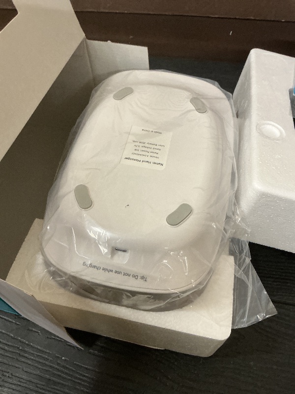 Photo 1 of ALLJOY Hand Massager with Heat and Compression, Knuckle Stretching and Hand Massage, 6 Modes 6 Intensities 3 Heat for Arthritis and Carpal Tunnel Relief, Valentines Day Gifts for Women Men(White)