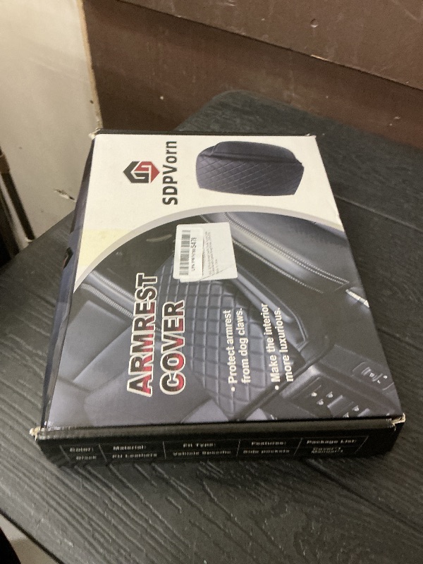 Photo 1 of SDPVorn Armrest Cover for Toyota Tacoma Center Console Pad with Organizer Storage Pockets, Black Faux Leather Arm Rest Lid Protector Cushion Interior Accessories (2005-2015)