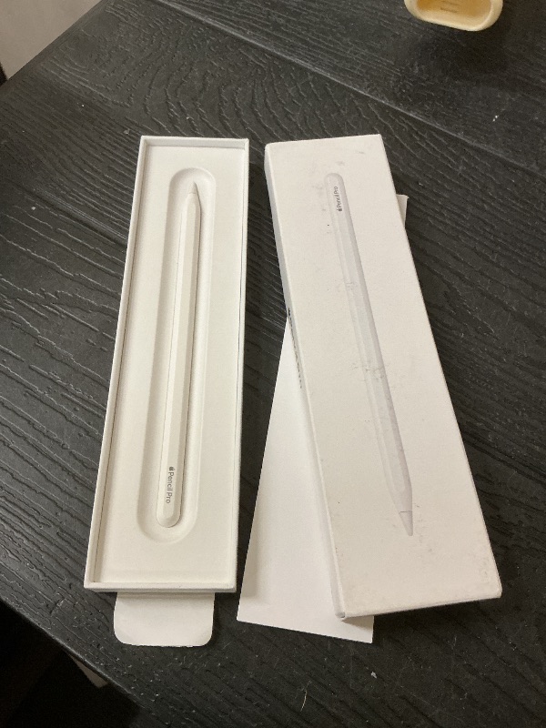 Photo 1 of Apple Pencil Pro: Latest Model - Device Compatibility Check Required - Pixel-Perfect Precision, Tilt and Pressure Sensitivity, Perfect for Note-Taking, Drawing, and Art. Charges and Pairs Magnetically